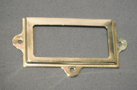 Long Run of Brass Drawer Label Frames, 200 Available    LF7
